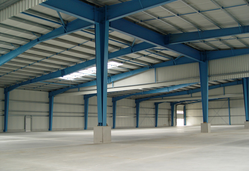 Innenansicht einer Halle, gebaut von GERBA Industrie- und Hallenbau
