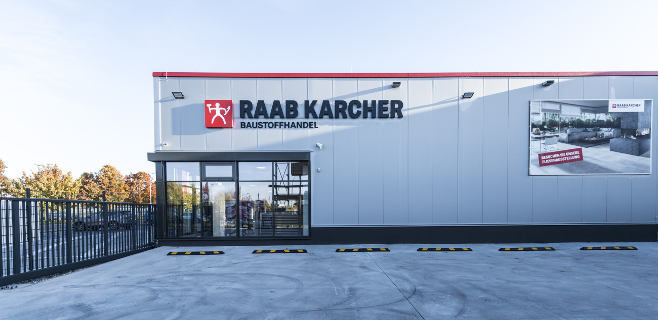 Fachmarkt Raab Karcher in HRO | GERBA Industrie- und Hallenbau GmbH